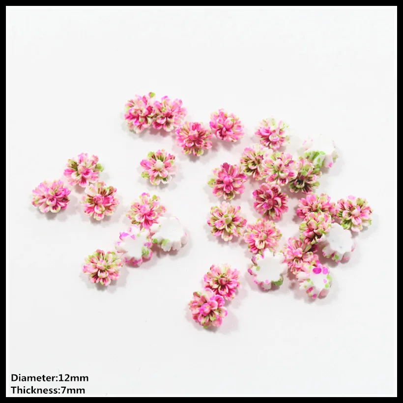 

200pcs 12mm flowers flat back rhinestone reson Diamonds button wedding embellishment hair bow DIY hair accessory,X19