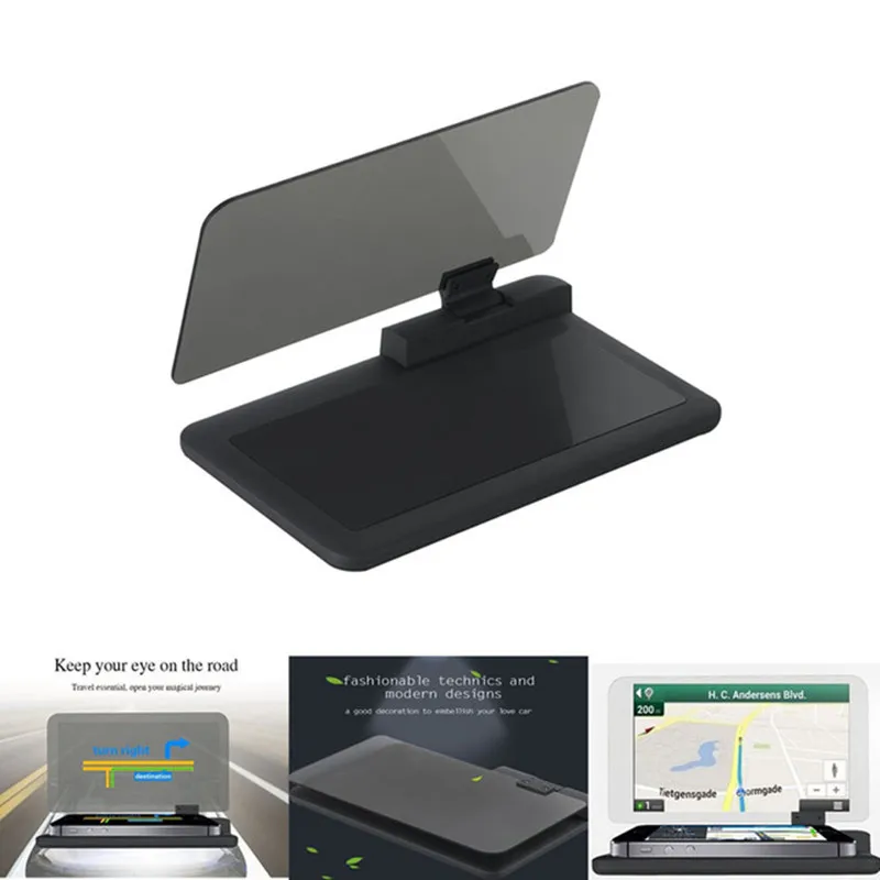 Doxingy HUD GPS навигации универсальный автомобиль тире держатель сотового телефона Светоотражающие Плёнки автомобиля HUD смартфон держатель
