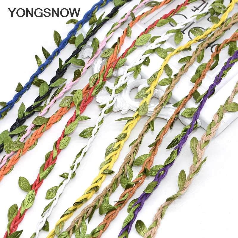 

2m Artificial Flower String Silk Leaves Garland for Wedding Party Decoration DIY Wreath Gifts Handmade Craft Fake Floristics