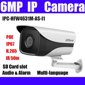

Dahua IPC-HFW4631M-AS-I1 6MP IP Camera POE 3.6mm IP67 IR50M bullet SD Card slot Audio Alarm replace IPC-HFW4631M-I1 CCTV camera
