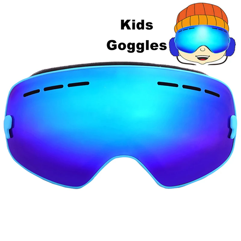 Kids Professional Ski Goggles Double Lens Anti fog UV 400 Ski Glasses