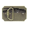 Hebilla de cinturón marrón para hombre, diseño rectangular, hebilla de cinturón apropiado para caza, 4cm de ancho, envío rápido ► Foto 2/3
