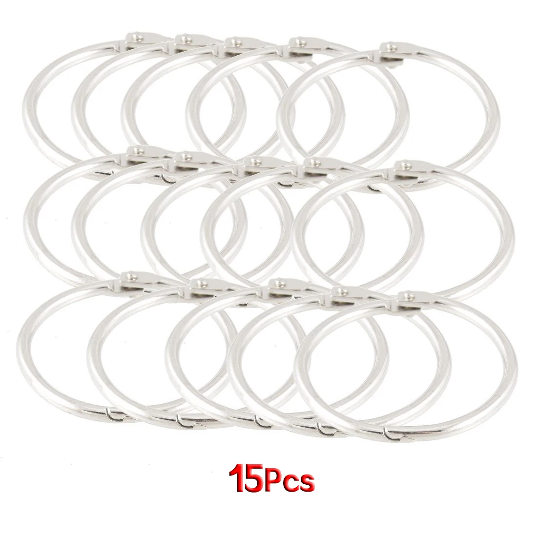

10pack (15 Pcs Silver Tone 1.8" Loose Leaf Binder Rings Keyrings for Scrapbooking Book