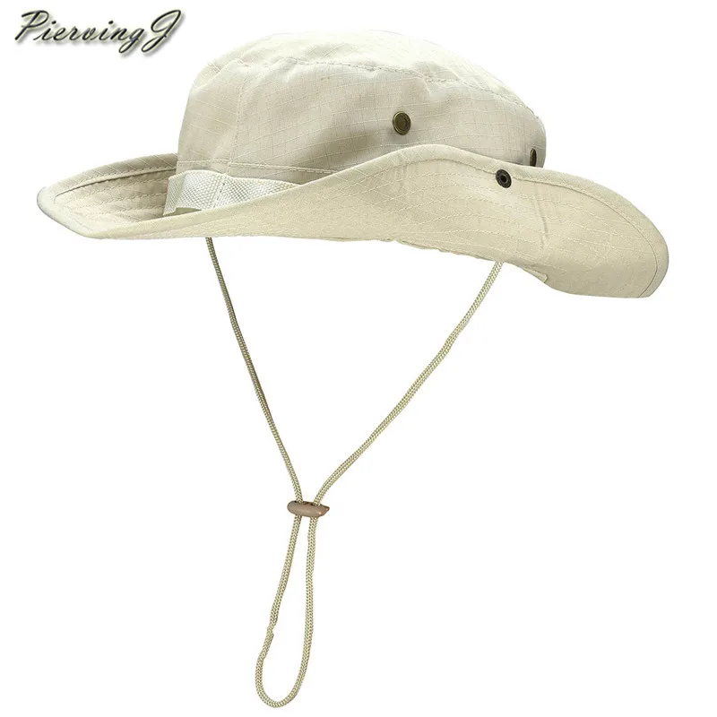 قبعة الشمس بنما دلو رفرف قبعة تنفس Boonie متعددة حدبة النيبالية Boonie التمويه القبعات في الهواء الطلق الصيد واسعة حافة سلسلة القبعات