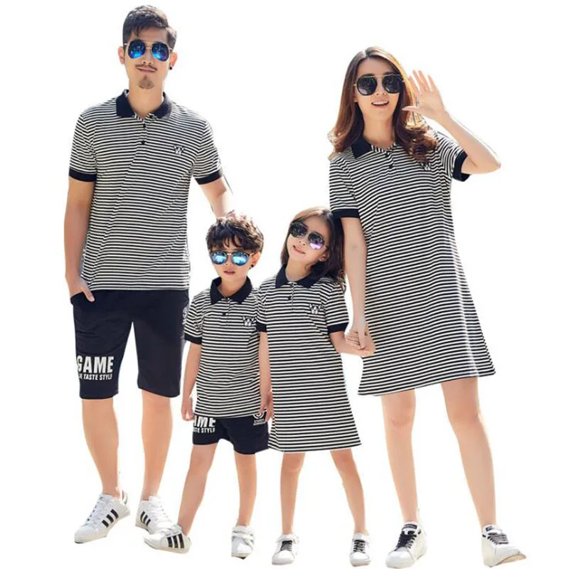 

Family Look Girl and Mother Dresses 2019 Summer Style Boy Girl T-Shirts Short Pants For Father Son Family Matching Outfits