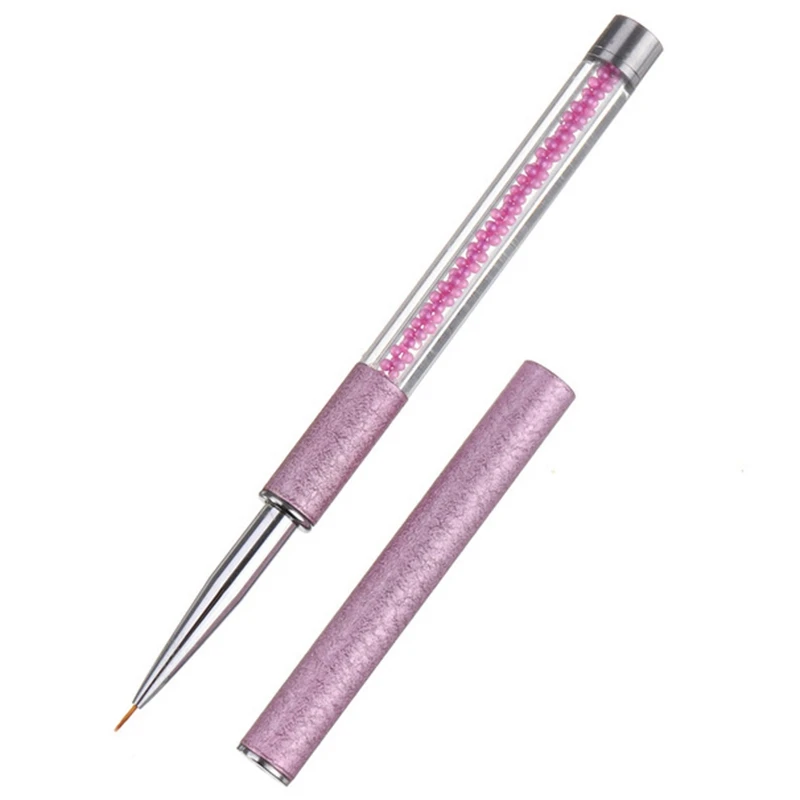 

Monja Acrylic Bead Handle Nail Art Pad Brush French Line Stripe Painting Drawing Pen Manicure Tool