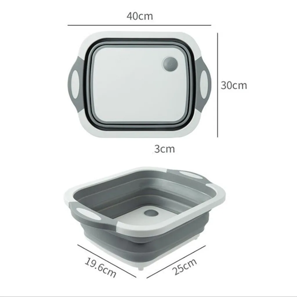 

Collapsible Colander Fruit Vegetable Washing Drain Basket 2019 New High quality Multi-function cutting board Wash basin new 613