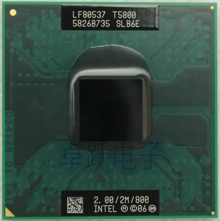 Intel Core 2 Duo T5800 2,0 GHz 2M 800 Dual notebook processors ноутбук cpu Socket P 478 pin компьютер