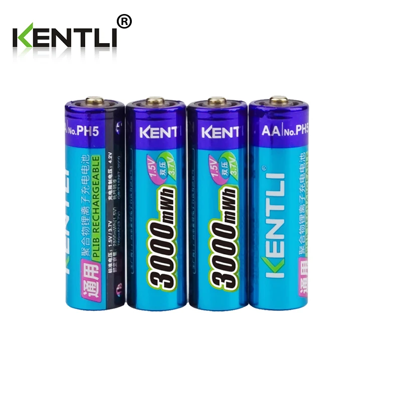 4 шт./лот, стабильное напряжение, 3000 mwh AA батареи, 1,5 в, перезаряжаемая батарея, литий-полимерная батарея для камеры и т. Д
