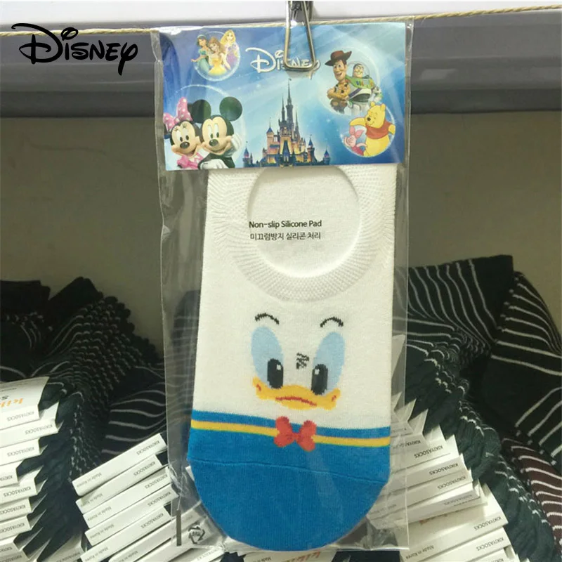 Disney с персонажами из мультфильмов носки Микки Маусом Дональд Дак тонкие