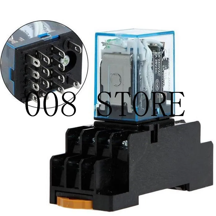 Time relay 220V / 240V AC Coil 4PDT Power Relay MY4NJ ... 5 pin relay wiring diagram ac 