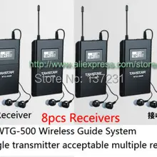 8 шт./лот Takstar WTG-500/WTG 500 ресивером UHF Беспроводной аудио система для Беспроводной проведение экскурсий и т. д. [Не включает передатчик]