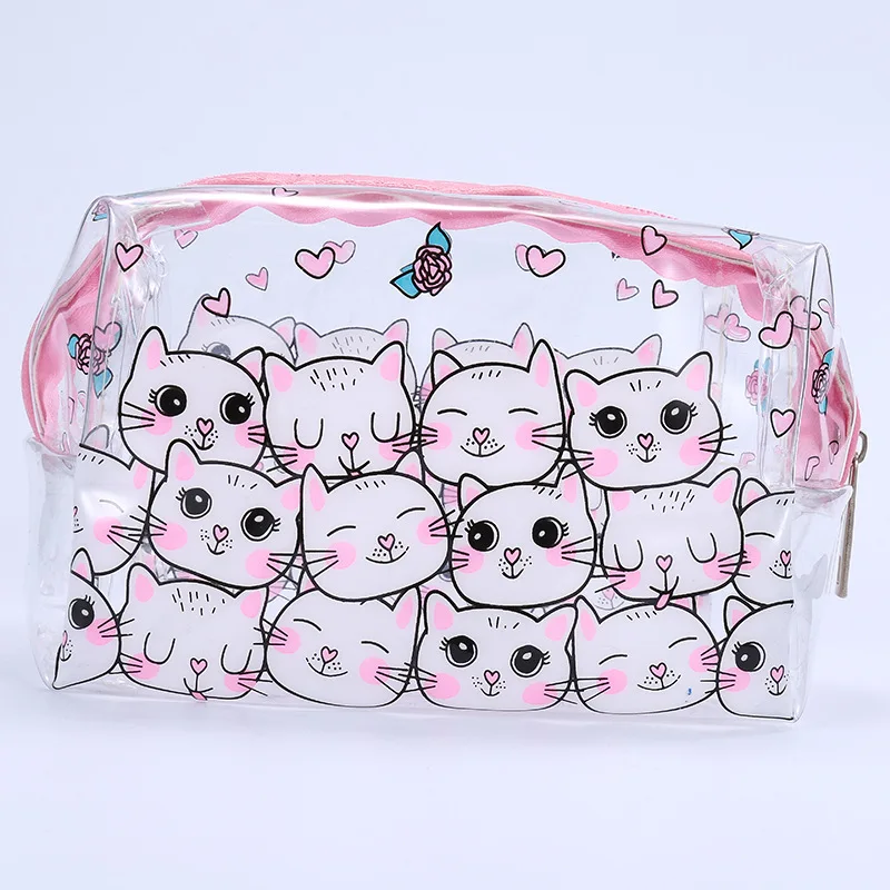 

Miyahouse PVC Transparent Design Women Make Up Bag Cute Cosmetic Case For Teenager Girls Mini Beauty Organizer Pouch Jelly Bag