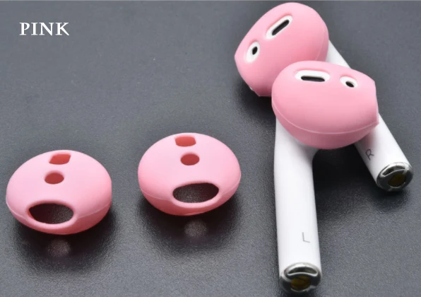 Однотонные силиконовые затычки для ушей для airpods Bluetooth наушники Нескользящие ушные петли чулки с силиконовй резинкой