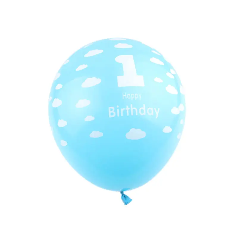 XXPWJ 10 шт./лот розовый синий номер 1 латексные шары для 1st День рождения украшения декоративные шары Z-021