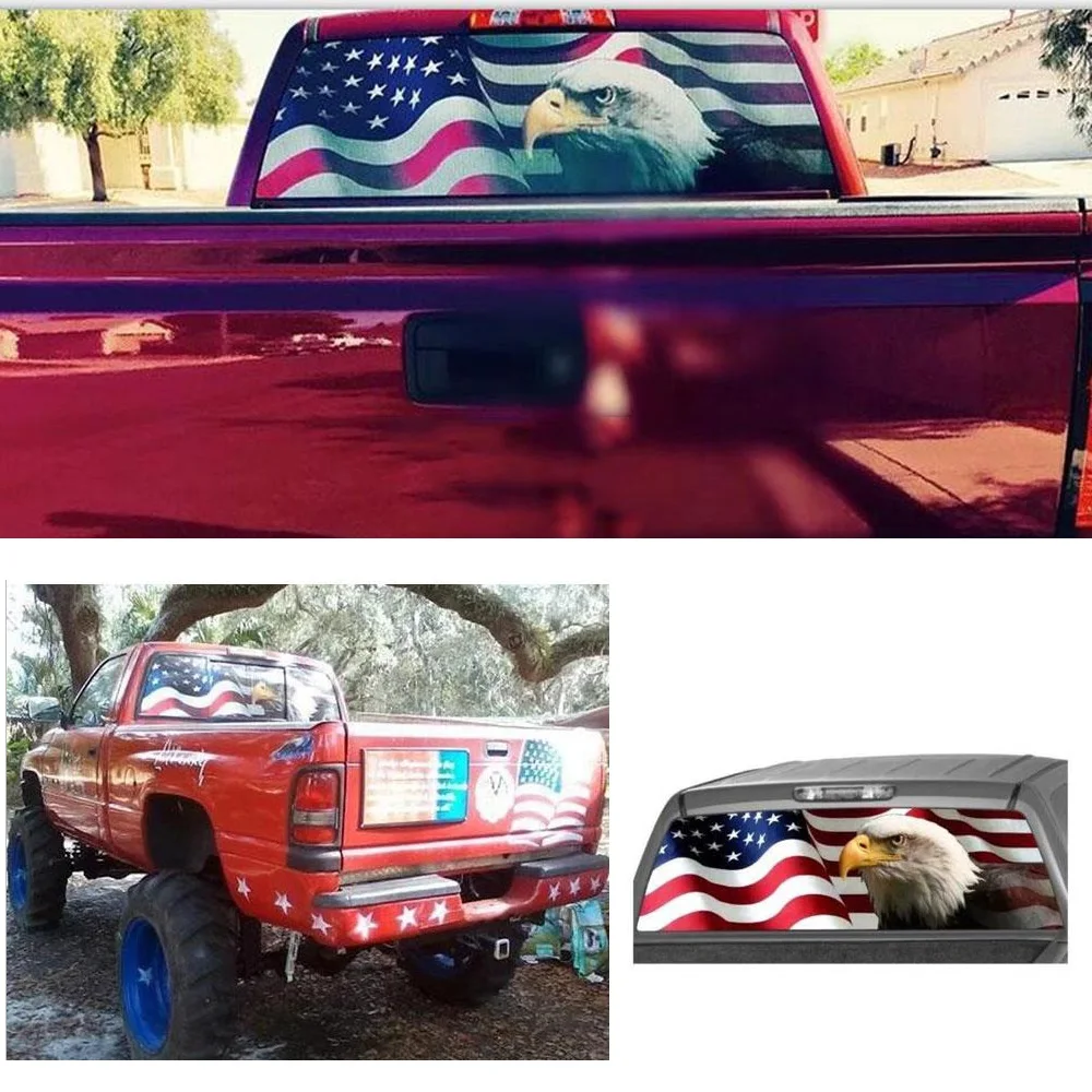 Стикер автомобиля s автомобиль лобовое стекло задний Декор Орел американский флаг наклейка