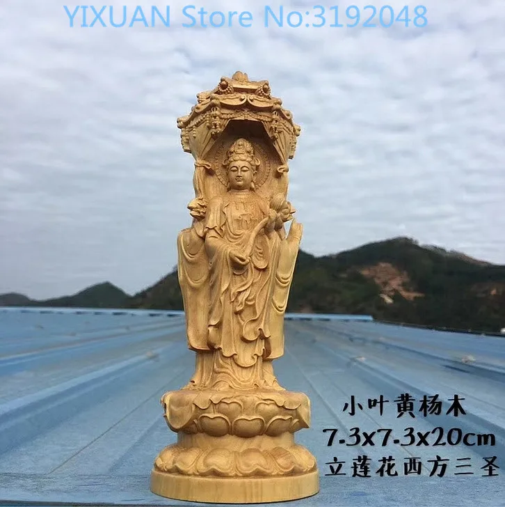 

Boxwood carving Guanyin Buddha ornaments made lotus wood carving crafts ornaments Home Furnishing Sam West.