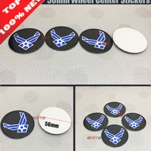 Хорошее качество 4 шт. 56 мм 2,20 дюймов, автомобильные колеса колпачки для ступицы наклейка для США Air Force логотип авто колесо логотип эмблема наклейка s автомобильный Стайлинг