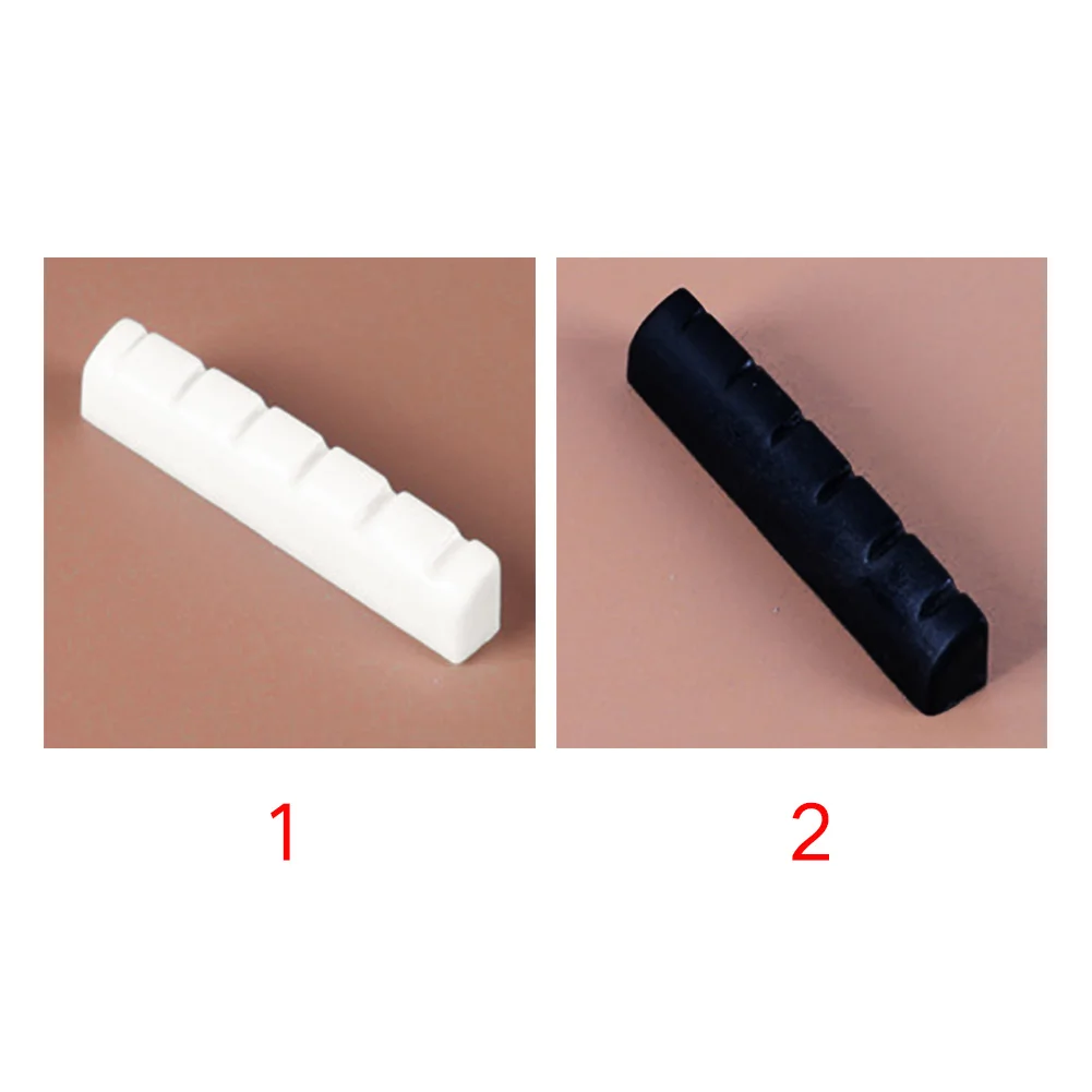 1 قطعة آلات موسيقية العظام الجوز للكهرباء الغيتار العظام الجوز السرج الغيتار اكسسوارات أبيض أسود وتر غيتار وسادة ~