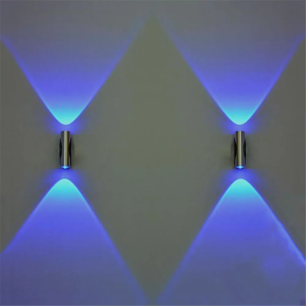 Double-headed LED Wall Lamp Home Sconce Bar Porch Wall Decor Ceiling Light Blue Double-headed Ceiling Light Screws#X