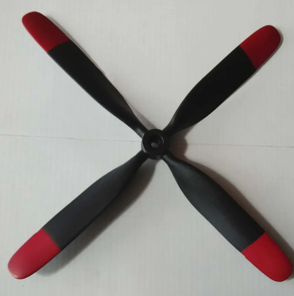 Hélice 4 pales P51 1200mm RC - Rouge, Jaune ou Blanche