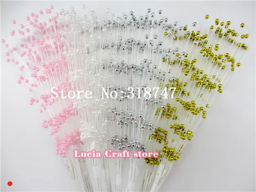 

60pcs/Lot 3mm Spurting Multi colors options Pearl Sticks Decorate Wedding Bouquet Cakes Accessory C0612
