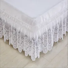Free shipping twin full queen king size princess lace ruffles without bed surface elastic band bed