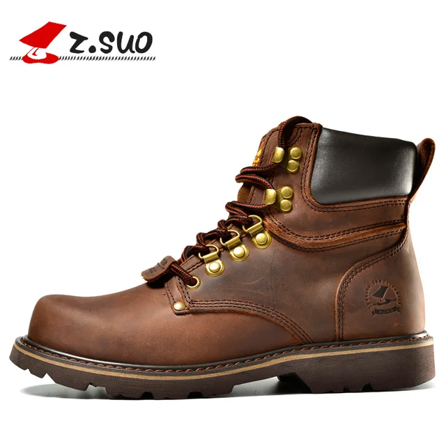 Z.Suo 2017 Autumn Winter Brand Mens Genuine Cow Leather