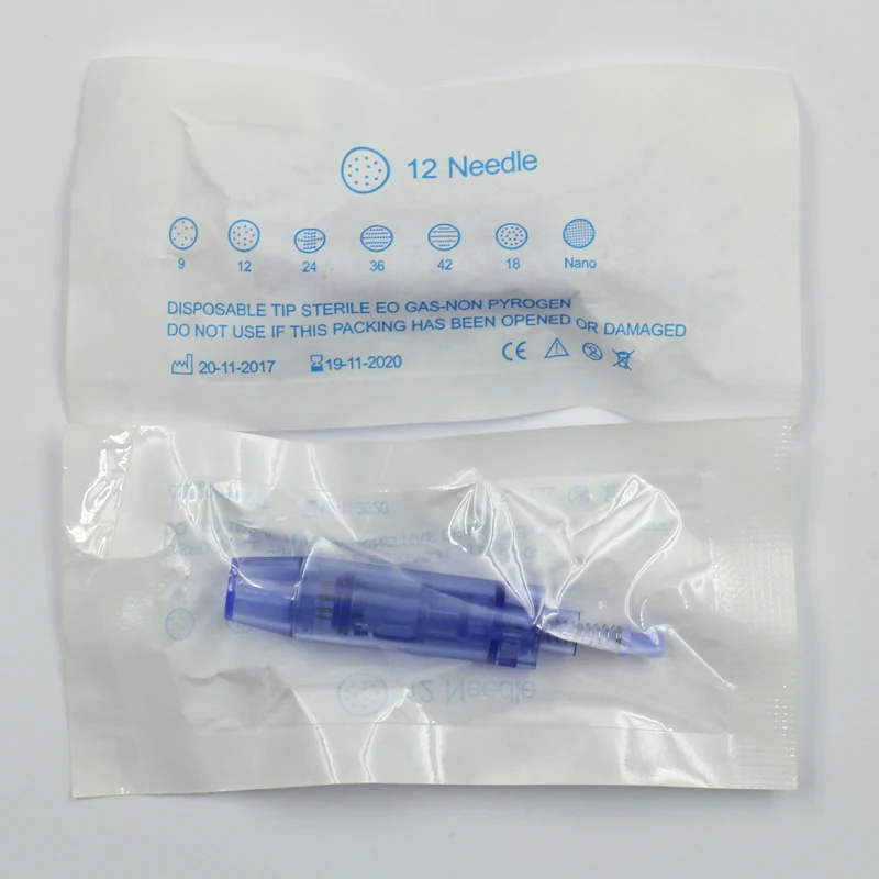 10 шт. 12 pin синий микро иглы cargridge Электрический DR derma ручка Запасные головка из