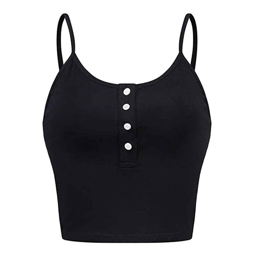 Summer Sexy Camis Women Crop Top Sleeveless Shirt Sexy Slim Lady Bralette Tops Strap Skinny O Neck Camisole