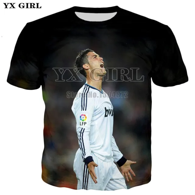 2018 Summer Mens Casual T shirt Short Sleeve Tees Men/Women T-shirt Character Cristiano Ronaldo 3d Printed Tshirt Unisex Tops 3