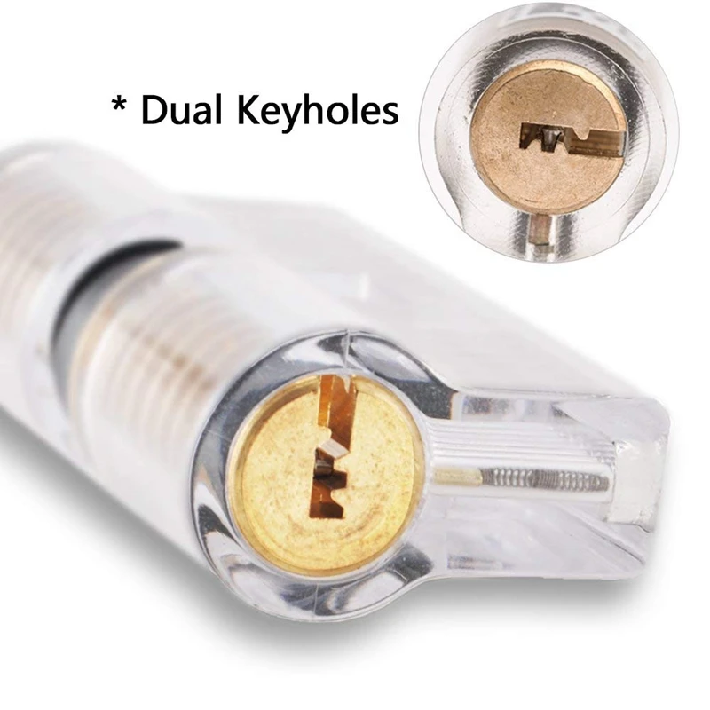 Practice Transparent Lock Pick Visible Training Skill Cutaway Inside Copper Padlock Tool For Locksmith 3