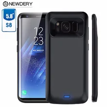 Внешний аккумулятор, чехол для зарядки аккумулятора, для samsung S8, черный, TPU материал, полное покрытие, зарядное устройство для samsung galaxy s8, 5000 мА/ч
