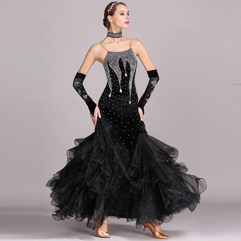 5 Colors Ballroom Dance Dresses Women New Sexy Backless Standard Waltz ...