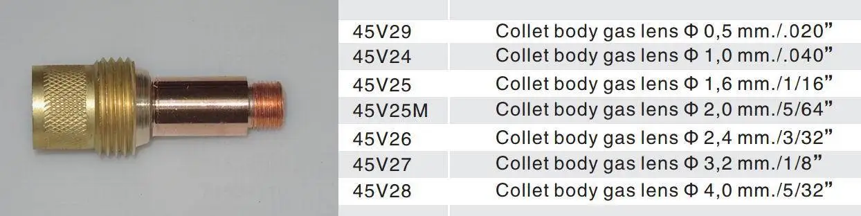 CHNsalescom 3 шт. 45V28 Коллет корпус газовый объектив для Tig сварочный фонарь WP-17-18-26 4,0 мм 5/32"
