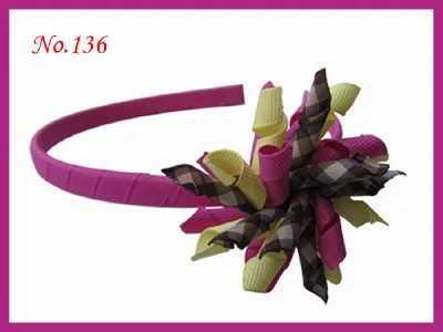 18 шт., повязка на голову для девочек, аксессуары, 2," бант для волос+ ленточный цветок