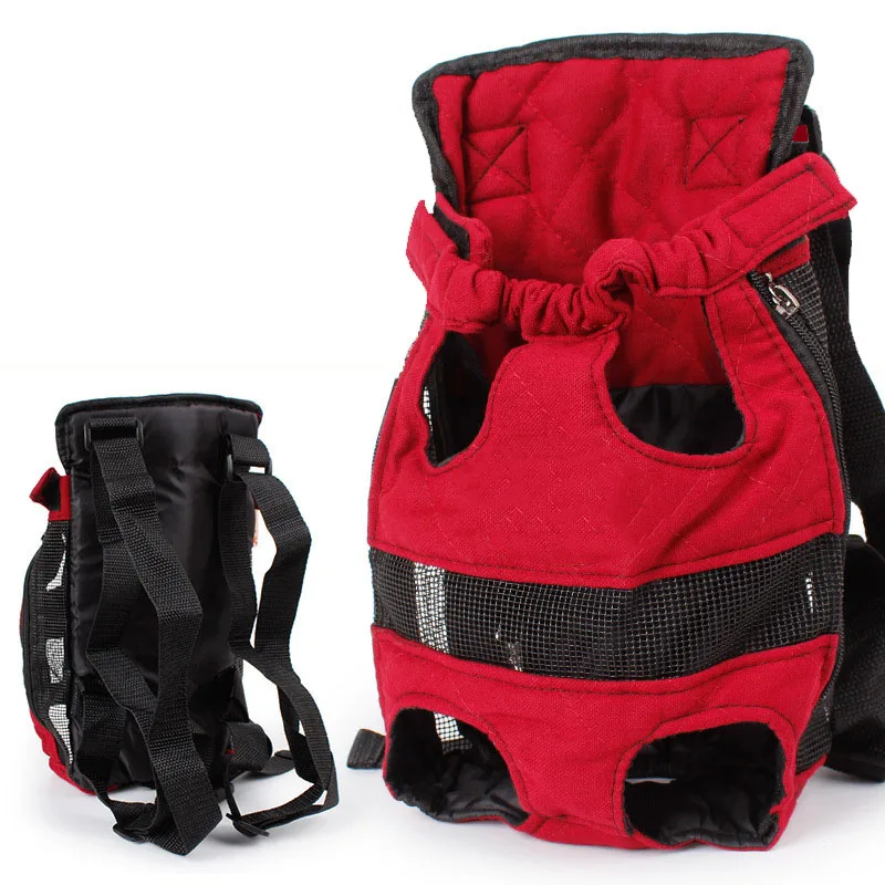 

Legs Out Front Pet Dog Cat Carrier Hands-Free Adjustable Backpack Travel Bag for Small Medium Puppy Doggie Kitty Cat Bunny S M L