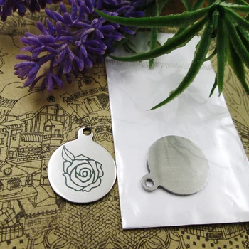 

20pcs--"Rose"stainless steel charms 5 styles for choosing DIY Charms for necklace bracelets