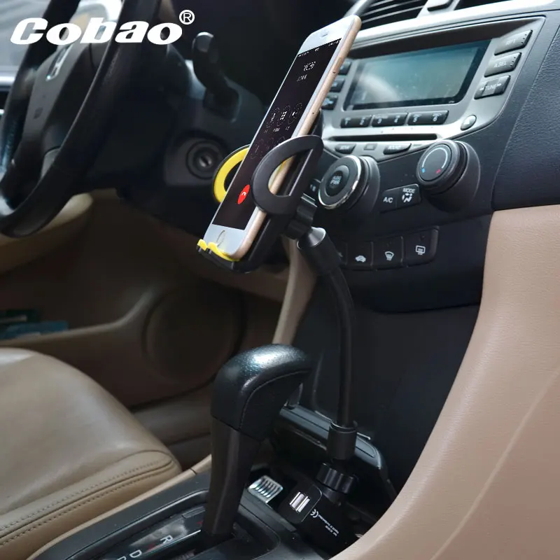 cobao Double usb car phone holder cigarette lighter port to use Bracket Stands for iPhone 5