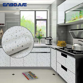PVC Waterproof Self Adhesive Stars Pattern Wallpaper TV Background Decorative Sticker Cupboard Garderobe Furniture Wall Stickers sweet bird cage pattern removeable waterproof decorative wall sticker