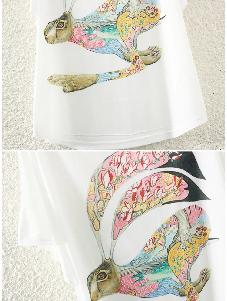 2017 summer new style Strange rabbit logo women batwing sleeve fashion loose short-sleeved lady T-shirt women clothing tops tees 14 2017 summer new style Strange rabbit logo women batwing sleeve fashion loose short-sleeved lady T-shirt women clothing tops tees 14