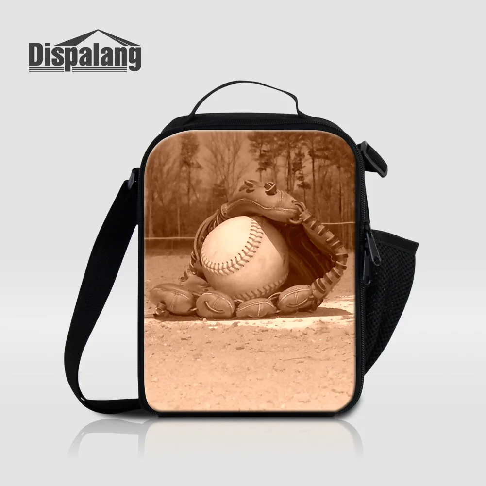 Dispalang Portable Small Picnic Food Lunch Bag Box For Women Thermo Lunchbox Insulated Storage Baseballs Prints Boys Cooler Bags boys-lunch-bag : image Dispalang Portable Small Picnic Food Lunch Bag Box For Women Thermo Lunchbox Insulated Storage Baseballs Prints Boys Cooler Bags boys-lunch-bag