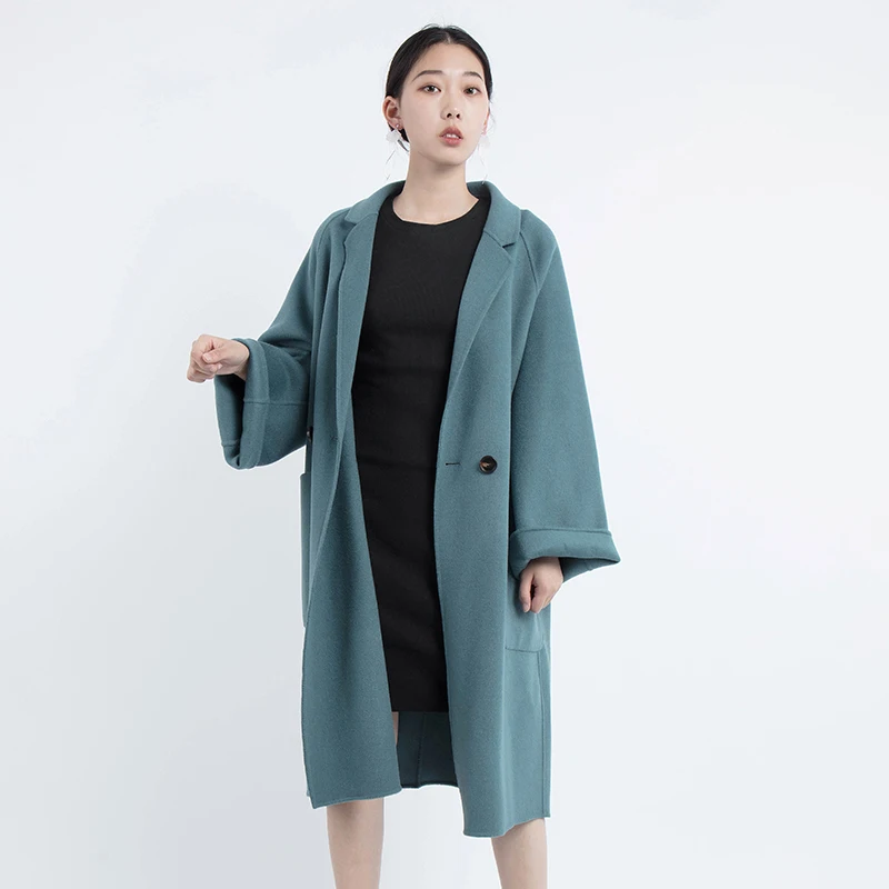 Abrigos mujer invierno шерстяное зимнее пальто для женщин корейские женские casacos feminino длинное шерстяное пальто плюс размер куртка Свободные пиджаки