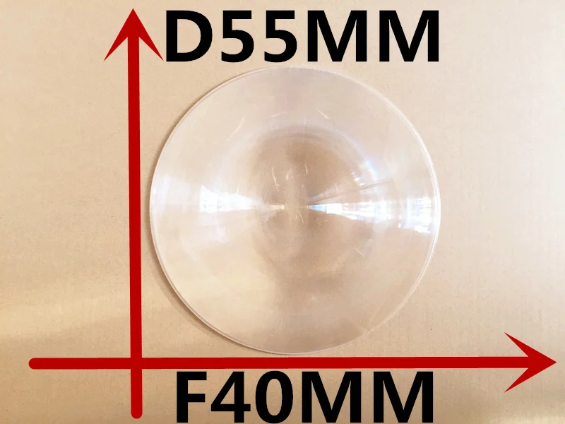 Free shipping 2 piece/ lot condenser lens Diameter 55 mm Fresnel Lens