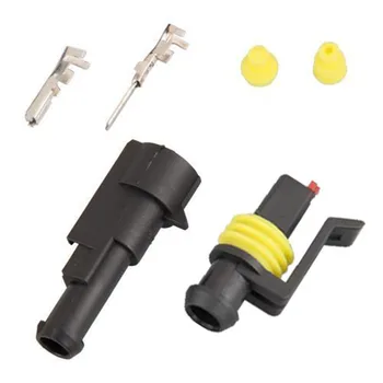 

Dewtreetali 10 Kits 1 Pin Way Sealed Waterproof Electrical Wire Connector Plug For Set Car Truck Boat ect High Quality