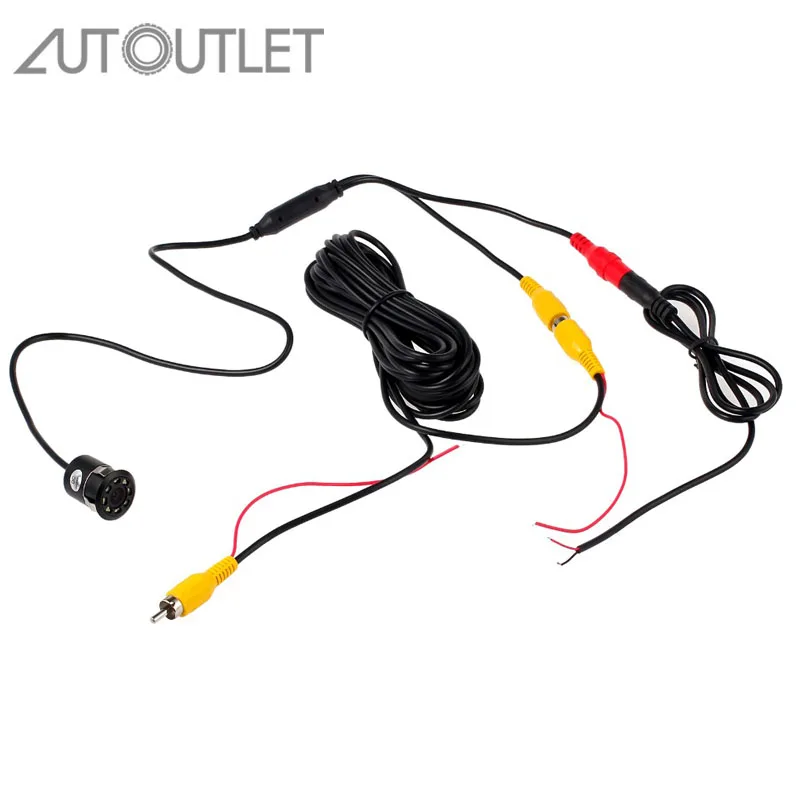

AUTOUTLET 8 Led Car Reversing Rear View Camera Backup Parking IR Night Vision Waterproof 170 Degree Car Rear View Reverse Camera