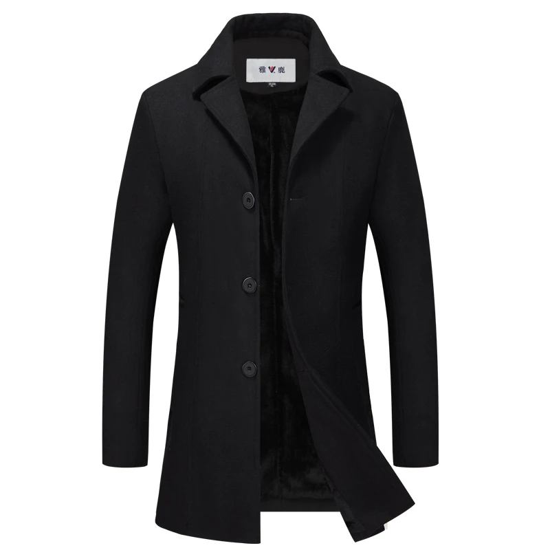 Brand Autumn Winter Men's Casual Wool Coat Fashion Business Slim The Long Section Windbreaker Coat Mens casual Woolen 6007 Brand Autumn Winter Men's Casual Wool Coat Fashion Business Slim The Long Section Windbreaker Coat Mens casual Woolen 6007