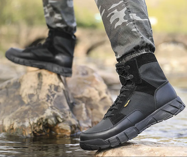 Легкие мужские летние альпинистские ботинки, армейские ботинки для пустыни, мужские уличные Походные Военные тренировочные дышащие тактические армейские ботинки