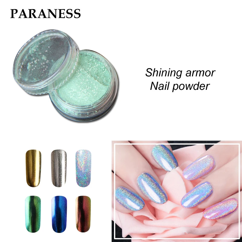 

Paraness Sugar Nail Glitter Powder Acrylic Gel Powder 3D Nail Art Decoration Sheets Nail Dust Tips Mirror Chrome Pigment Dust