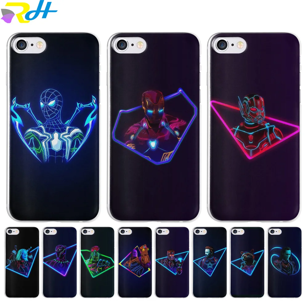

Phone Case Fashion Black Brown Hair The Avengers For iPhone Xr Xs Case for iPhone 6 6s 7 8 Plus Queen Woman Soft silicone Cover